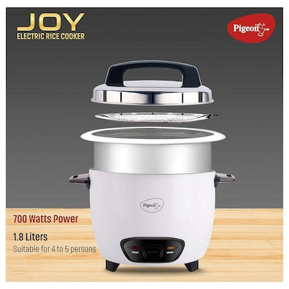 Pigeon Electric Joy Unlimited Deluxe White Rice Cooker 1.8 L