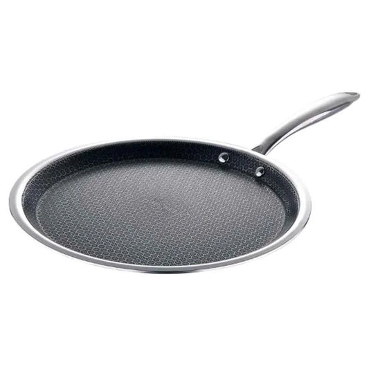Bergner Hitech Prism 30cm Silver Non Stick Stainless Steel Tawa, BG-31161-MM