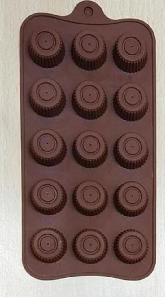 Semora Set of 6 Chocolate Silicon Moulds - Flower, Eyes, Pyramid Diamond, Round Heart & 3D Square Shape