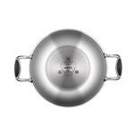 Stahl Triply Stainless Steel Artisan Kadhai with Lid, 4320, 20cm, 1.6 Liters