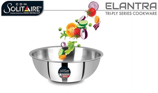Solitaire 16cm Triply Stainless Steel Tasla - Small Induction Base Pot