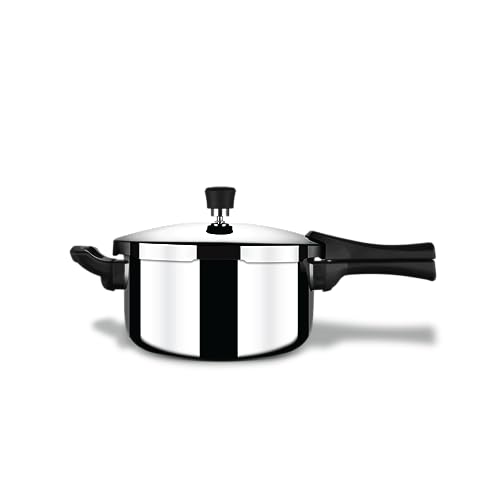 Stahl Triply Stainless Steel Pressure Cooker 3 Litre Outer Lid | Broad Pressure Cooker | Triply Cooker With Gas & Induction Base | Safe & Long Lasting Steel | Xpress Cooker 9253 (Serves 2 People)