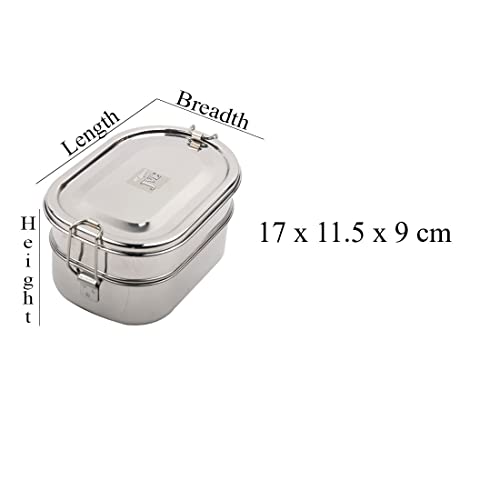 JVL Stainless Steel Double Layer KAR Lunchbox - Big
