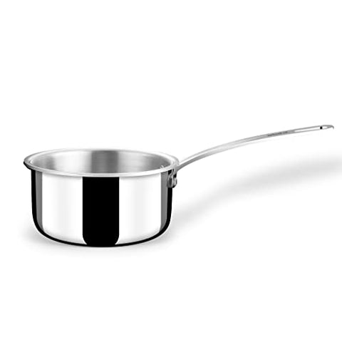 Stahl Stainless Steel Tea Pan | Triply Saucepan with Lid | Milk Pan 1L | Gas & Induction Base Sauce Pan | Artisan 4214, Dia 14cm