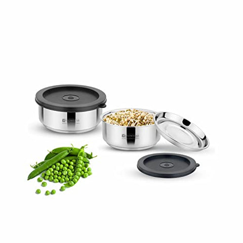SNOWSTAR Insulated Lunch Box/Tiffin Box for Office School, Kids & Adults I 280 ML Pack of 3 Pcs Food Containers with Airtight & Leak-Proof Lids I Keeps Food Fresh & Warm I Easy to Clean & Maintain