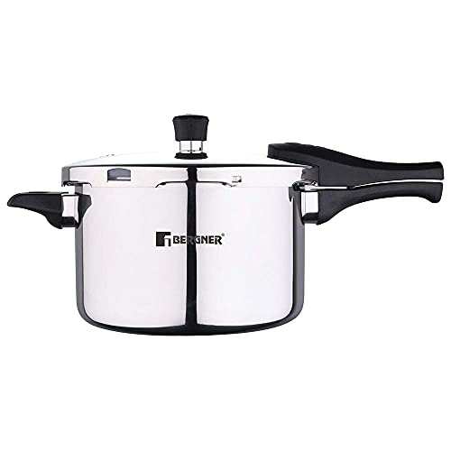 Bergner Argent Elements Tri-ply Stainless Steel Unpressure Cooker With Outer Lid (5.5 Ltrs., Silver)
