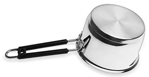 Helicon Premium Try Ply Bottom Stainless Steel Sauce Pan/Tea Pan_Diameter 16Cm_Thickness 3.25mm_Capacity 1.5ltr_(Works on Induction & Gas Stove Both)