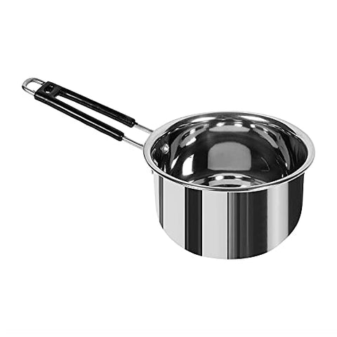 Nirvika Stainless Steel Saucepan Sauce Pan, Flat Base Sauce Pan, Tea Pan, Milk Pan, Tapeli Patila, Sauce Pot Cookware With Handle (2000 Ml, 1500 Ml, 1000 Ml, 3 Pc)(Bidding)
