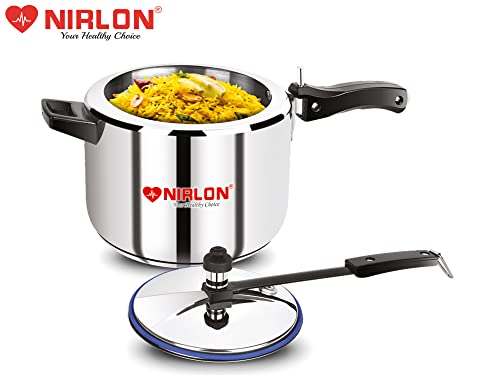NIRLON Classic Induction Friendly Stainless Steel Pressure Cooker, 5 Liters