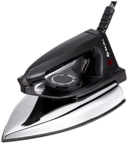 Bajaj DX-2 600W Dry Iron with Advance Soleplate and Anti-bacterial German Coating Technology, Black