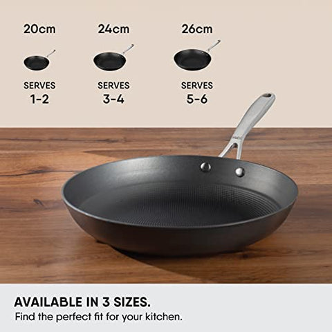 Stahl Blacksmith Hybrid Cast Iron Frypan Without lid, 8424, 24 cm, 1.4 Liters (Serves 2 People)