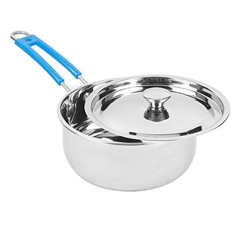 Sorabh Stainless Steel Plain Sauce Pan Handi Style for Cooking (Without Lid)