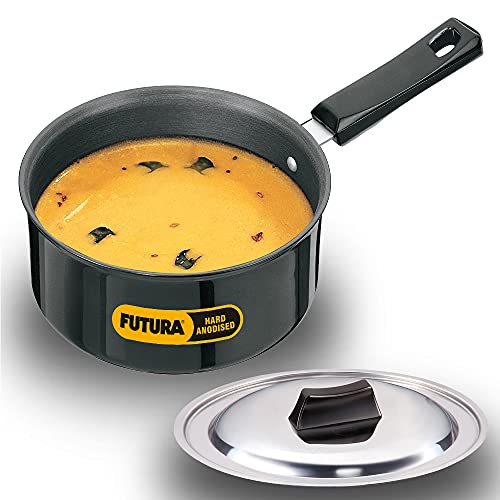 Futura Hard Anodised Sauce Pan 2-1/4 Litre with Steel Lid