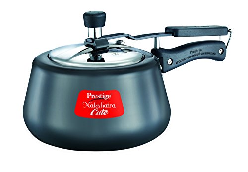 Prestige Nakshatra Cute Hard Anodized Aluminum Pressure Cooker, 3 Litres, Cha...