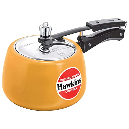 Hawkins Ceramic CMY30 Coated Contura Pressure Cooker, 3 L, Mustard Yellow