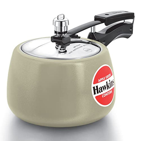 Hawkins Ceramic CAG30 Pressure Cooker, 3 L, Apple Green