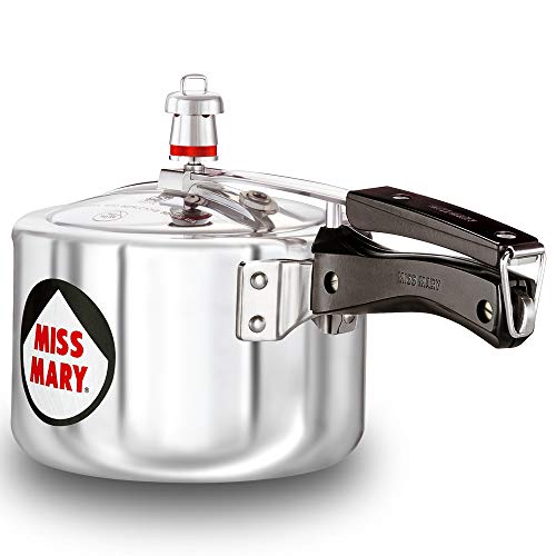Hawkins Miss Mary Aluminum Pressure Cooker Silver 2.5 Litre