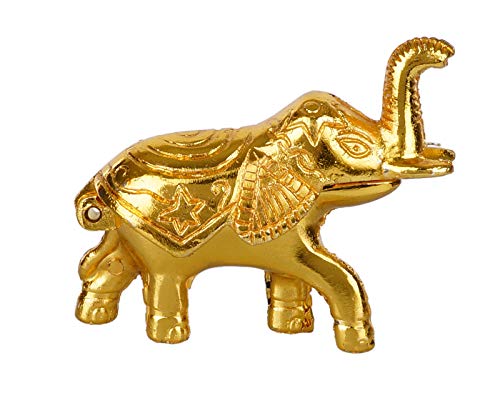 Haldi Kumkum Holder in Elephant Shaped | Gold Plated Elephant Kumkum Dabbi