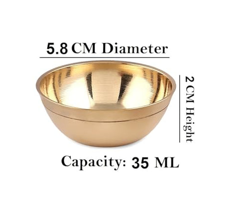 Brass Diya katori for Puja - Small Bowl 35 ml - 1pc