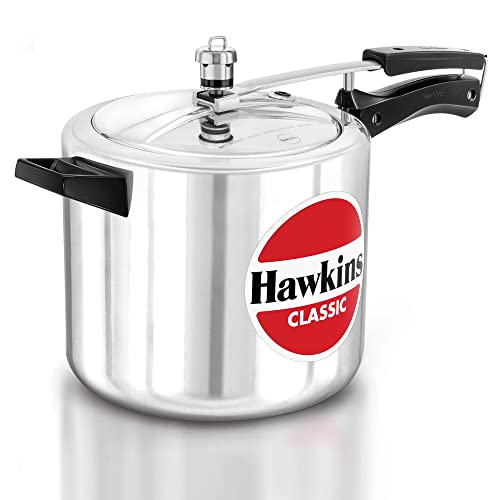 Hawkins Classic CL65 6.5-Liter New Improved Aluminum Pressure Cooker, Small, Silver