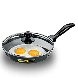 Hawkins Futura Non-Stick Frying Pan with Glass Lid, 22cm