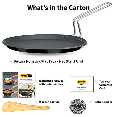 Futura Non-Stick Griddle, 10" With Stainless Steel Handle, Black