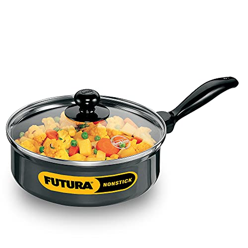 Futura Non-Stick Saute' Curry Pan with Glass Lid, 2 Litres