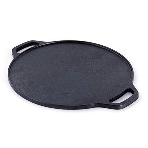 Roston Cast Iron Dosa Tawa | Cookware Vessel Pre Seasoned with Skillset Flat Dosaa Pan | Ideal for Cooking Dose Chapati Pizza Roti Thava( Tava Kallu Kitchen Accessories) (12)
