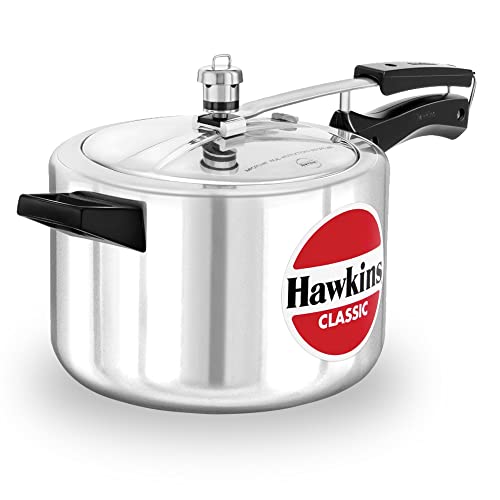 HAWKINS Classic CL50 5-Liter New Improved Aluminum Pressure Cooker, Small, Silver