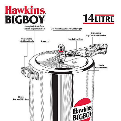 Hawkings Bigboy Aluminium Pressure Cooker