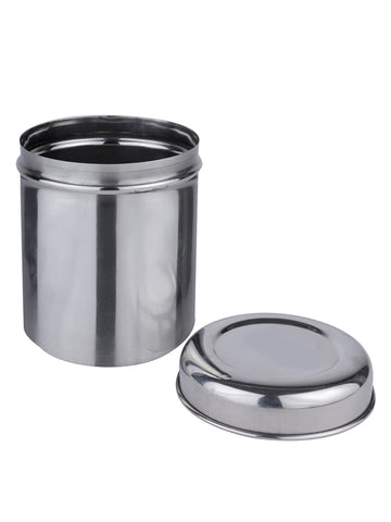 Stainless Steel Dabba , 1 Piece, Silver | S.S Ubha Dabba Nutan Cover 11" Dabba