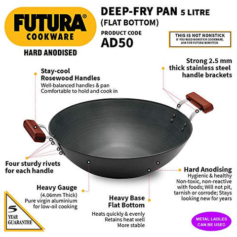 Futura Hard Anodised Deep-Fry Pan, 33cm AD50