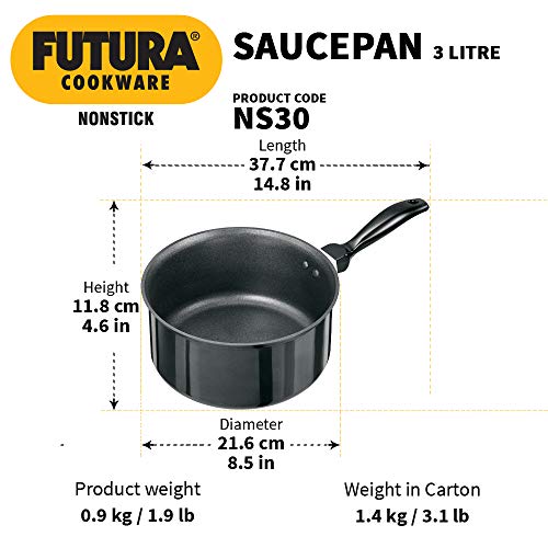 Futura Non-Stick Sauce Pan, 3 Litres