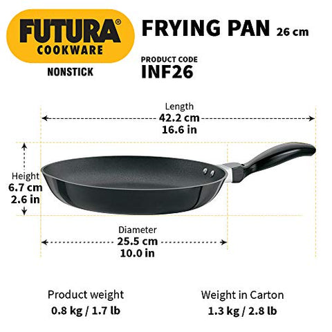 Hawkins Futura Non-Stick Frying Pan, 26cm Black