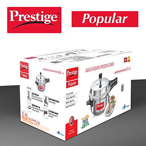 Prestige PRPDP Pressure Cooker, 5-Litre, Silver