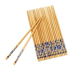 10 Pairs Natural Wooden Reusable Chopsticks for Sushi, Noodles, Fried Rice (24 cm, Brown) (Wooden Chopstick - Pair 10)
