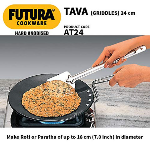 Hawkins-Futura Hard Anodized Concave Griddle Tava, 9.5-Inch Diameter