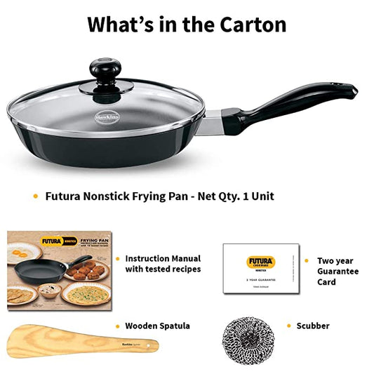 Hawkins Futura Non-Stick Frying Pan with Glass Lid, 22cm