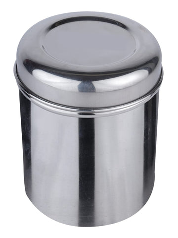 Stainless Steel Dabba , 1 Piece, Silver | S.S Ubha Dabba Nutan Cover 11" Dabba