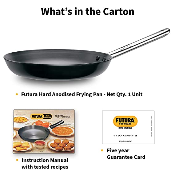 Futura Hard Anodised Frying Pan 30 cm, 4.06 mm with SS Handle