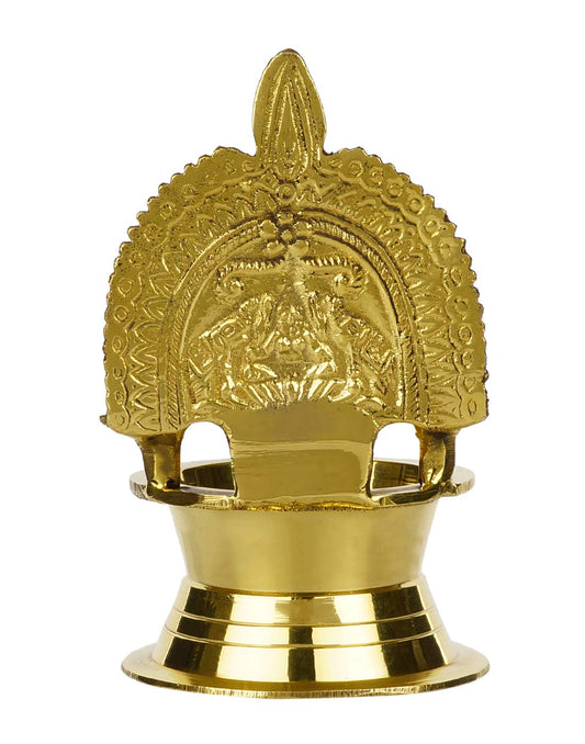 Brass Kamakshi Oil Diya (Gold) |Brass Kamatchi/Kamakshi Vilaku Devi Maa Oil Lamp